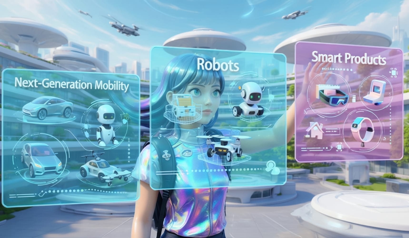 次世代モビリティ、ロボット、スマートプロダクトを学ぶ生徒